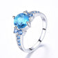 March Aquamarine Birthstone Ring - Birthmonth Deals