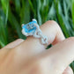 March Aquamarine Birthstone Ring - Birthmonth Deals