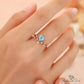 March Aquamarine Birthstone Ring - Birthmonth Deals