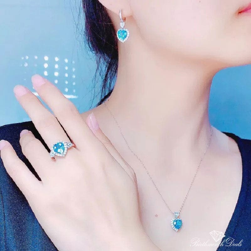 December Zircon Birthstone Jewelry Set - Birthmonth Deals