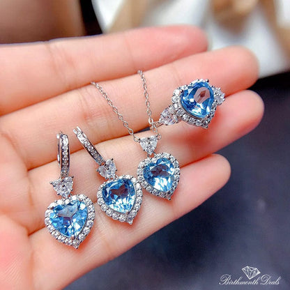 December Zircon Birthstone Jewelry Set - Birthmonth Deals