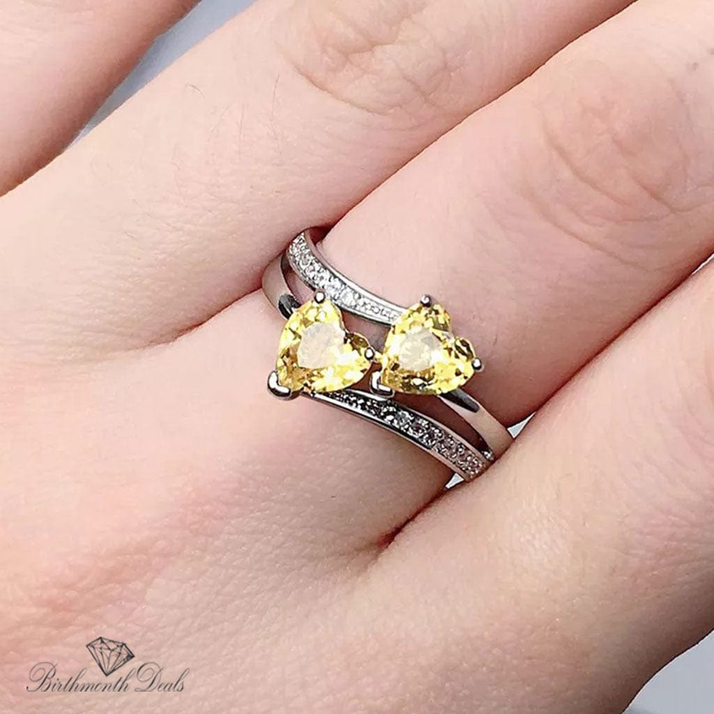 November Citrine Birthstone Ring - Birthmonth Deals