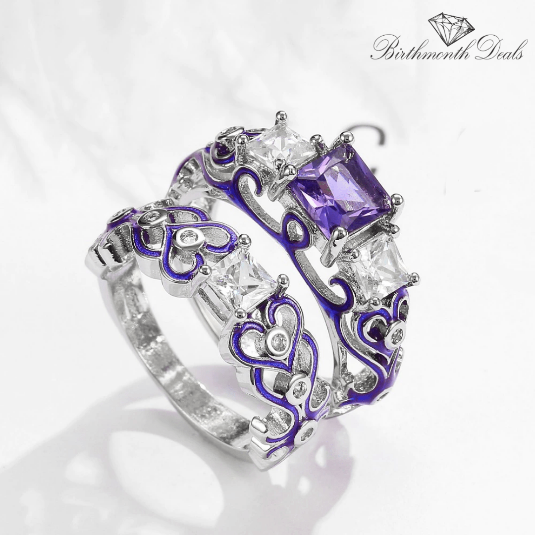 February Amethyst Stacking Birthstone Ring - Birthmonth Deals