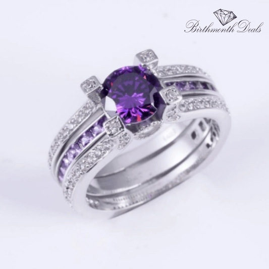 February Amethyst Stacking Birthstone Ring - Birthmonth Deals