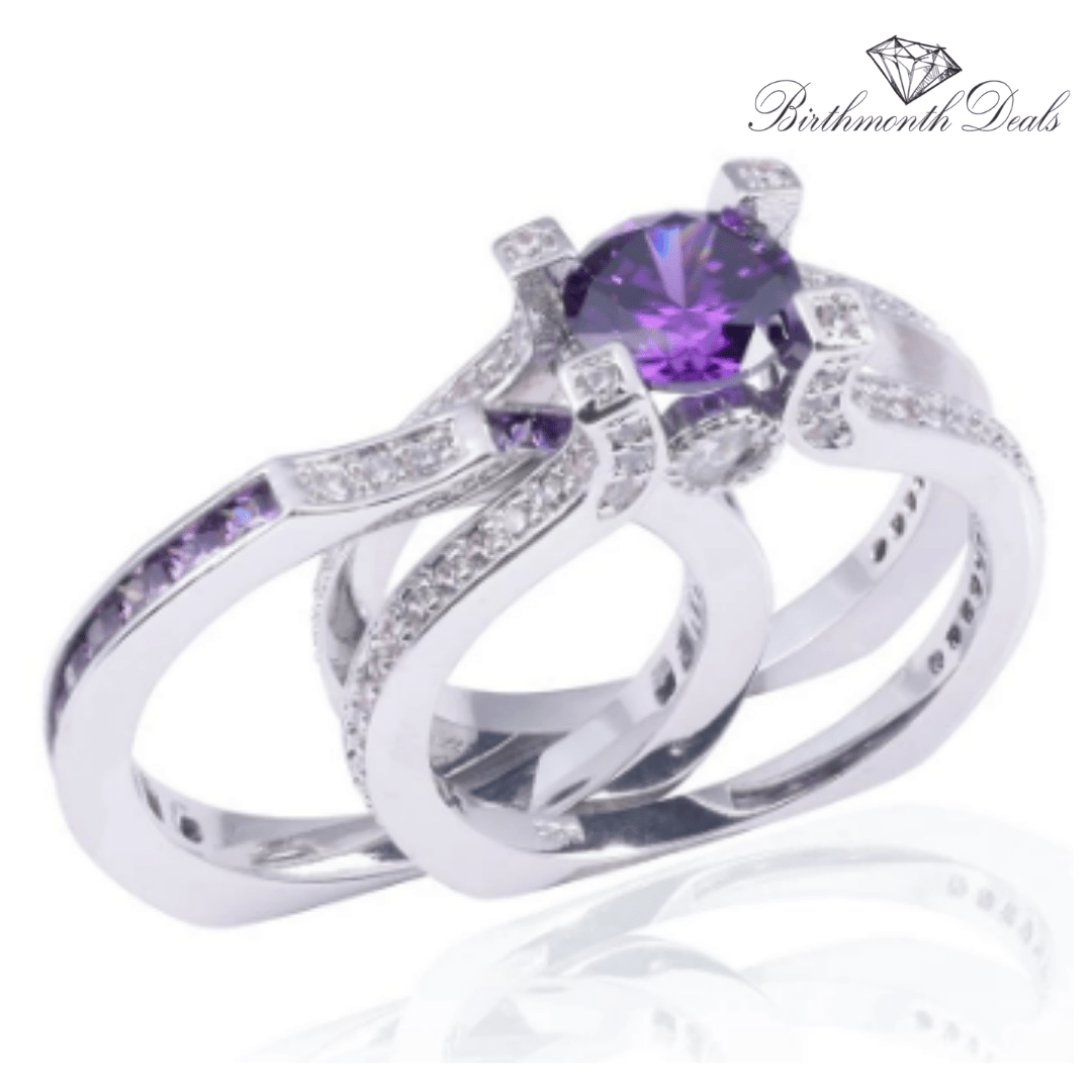 February Amethyst Stacking Birthstone Ring - Birthmonth Deals