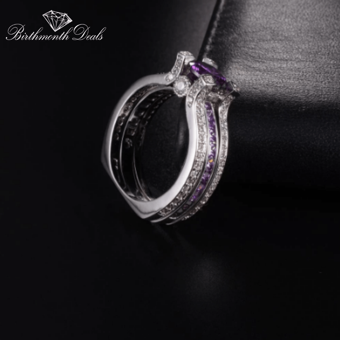 February Amethyst Stacking Birthstone Ring - Birthmonth Deals