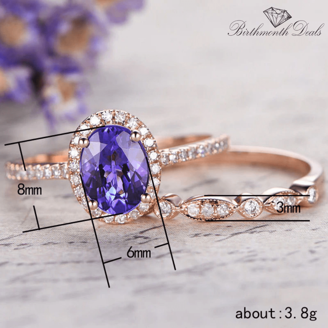 February Amethyst Birthstone Stacking Ring - Birthmonth Deals