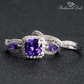 February Amethyst Birthstone Stacking Ring - Birthmonth Deals