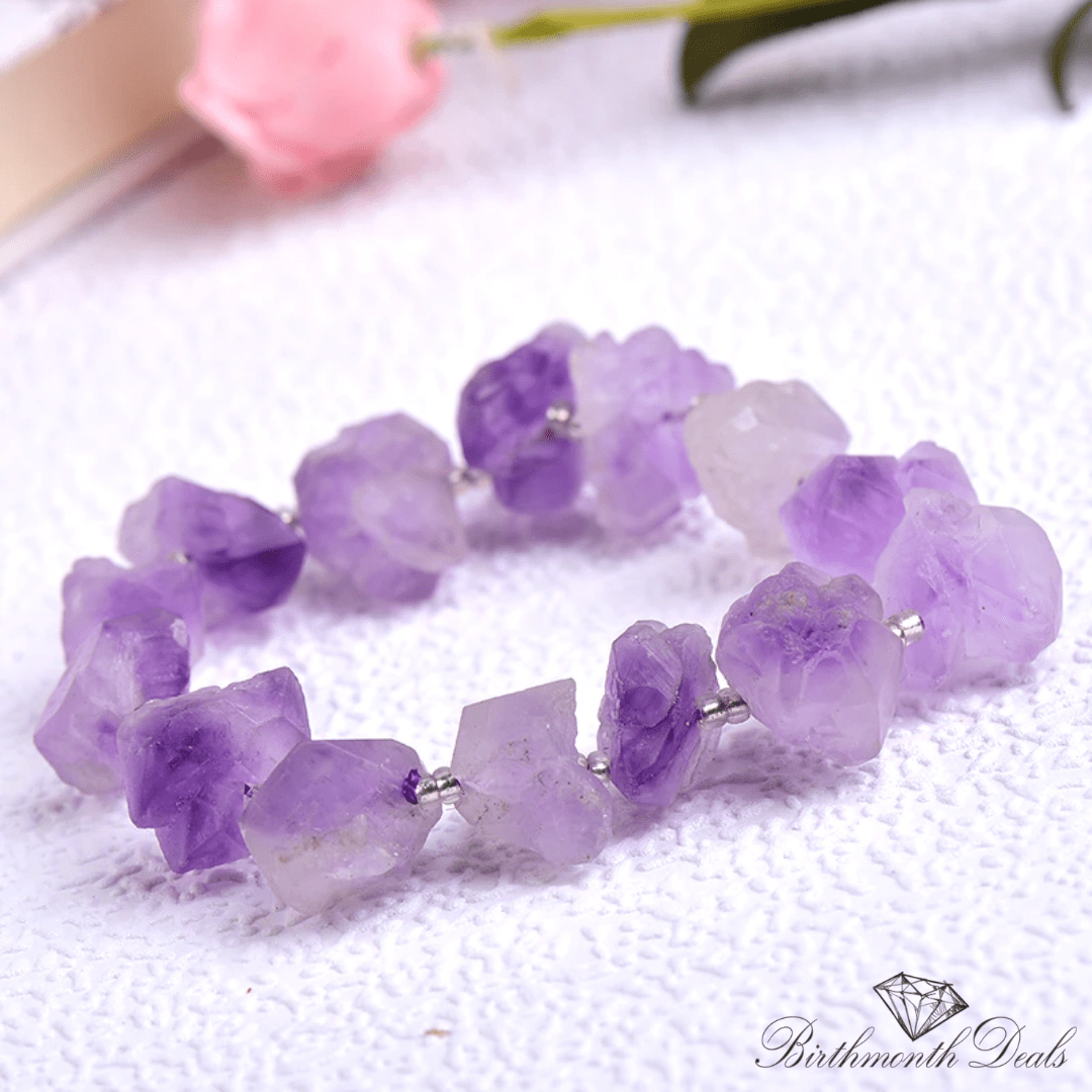 Natural Amethyst Bracelet - Birthmonth Deals