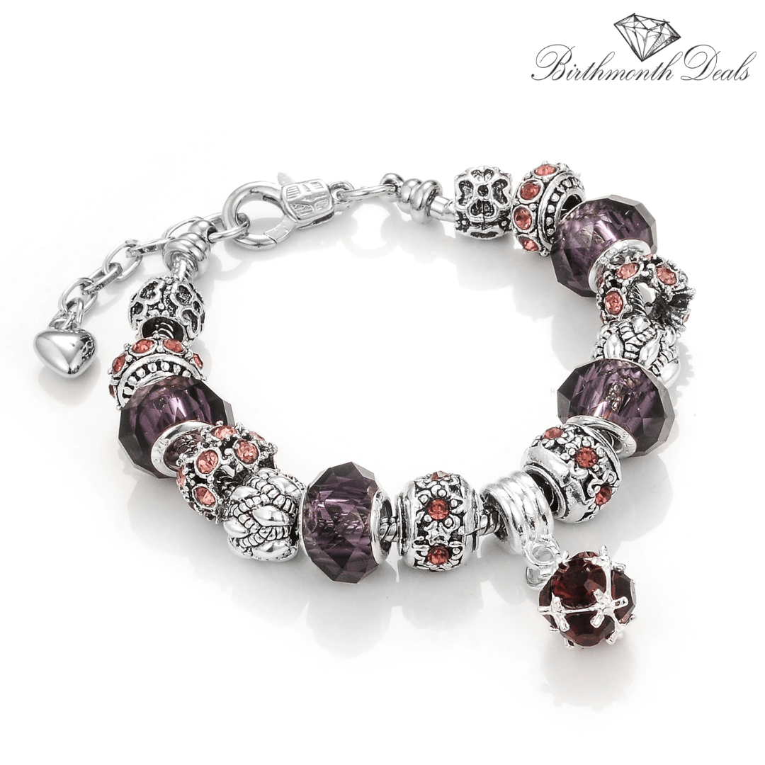 February Amethyst Birthstone Bracelet - Birthmonth Deals