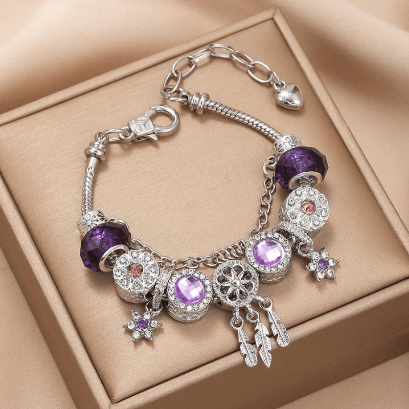 February Amethyst Birthstone Bracelet - Birthmonth Deals