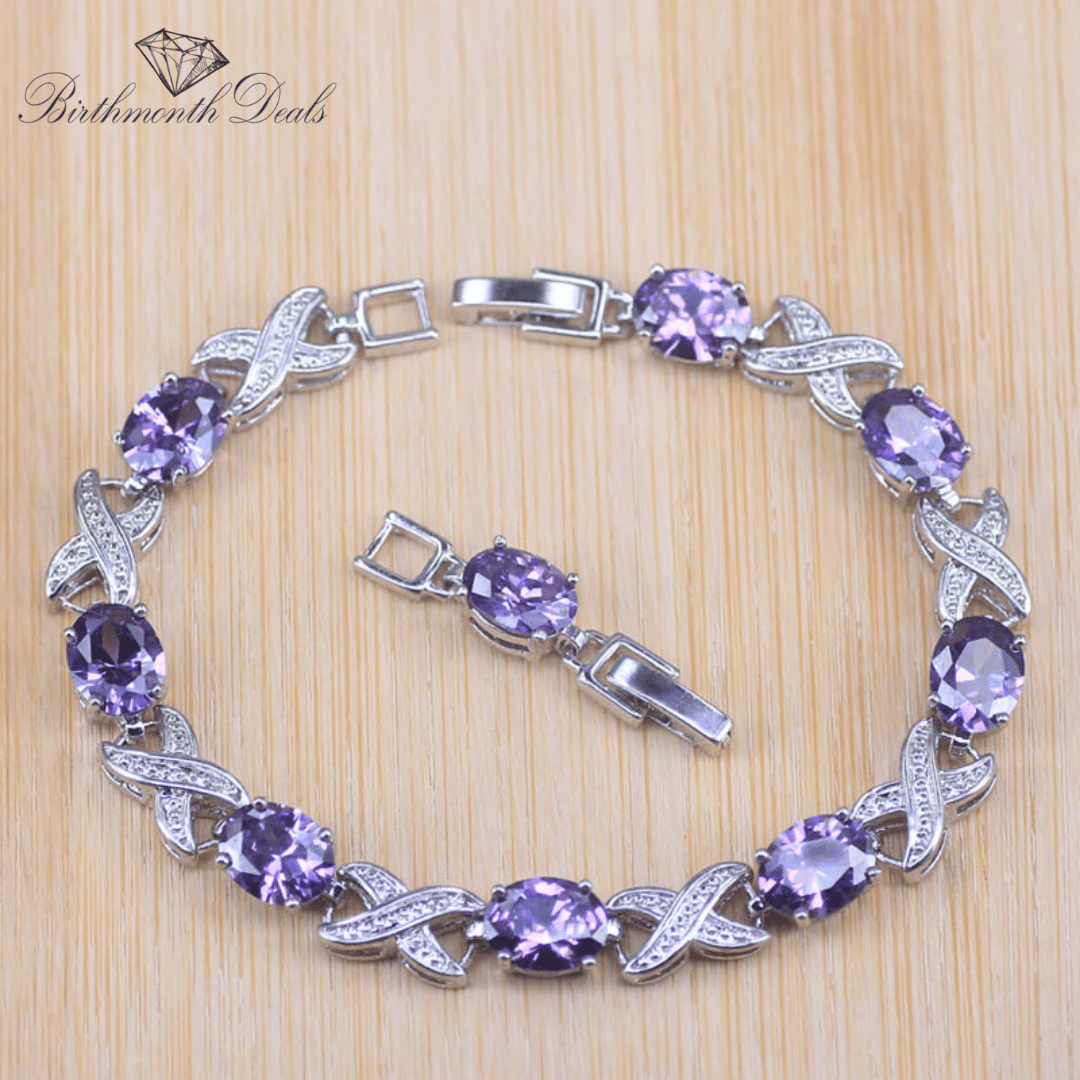 February Amethyst Birthstone Jewelry Set - Birthmonth Deals