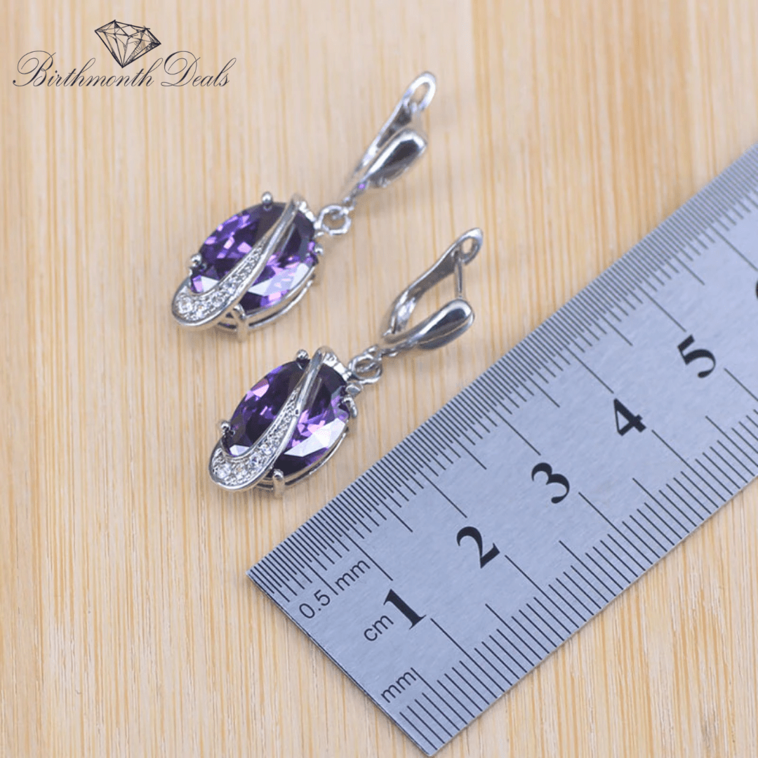 February Amethyst Birthstone Jewelry Set - Birthmonth Deals