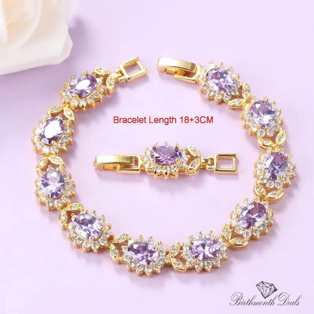 February Amethyst Birthstone Jewelry Set - Birthmonth Deals