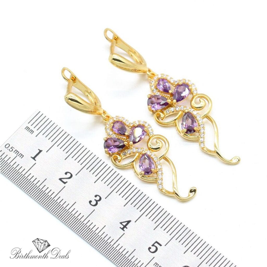 February Amethyst Birthstone Jewelry Set - Birthmonth Deals