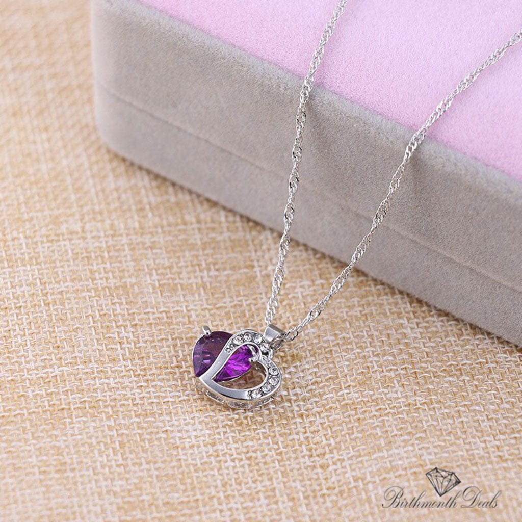 February Amethyst Birthstone Necklace - Birthmonth Deals