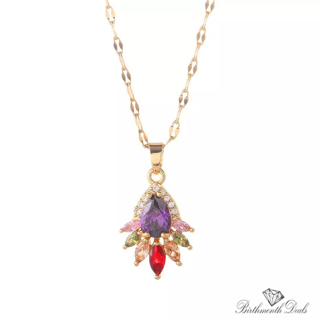 February Amethyst Birthstone Necklace - Birthmonth Deals