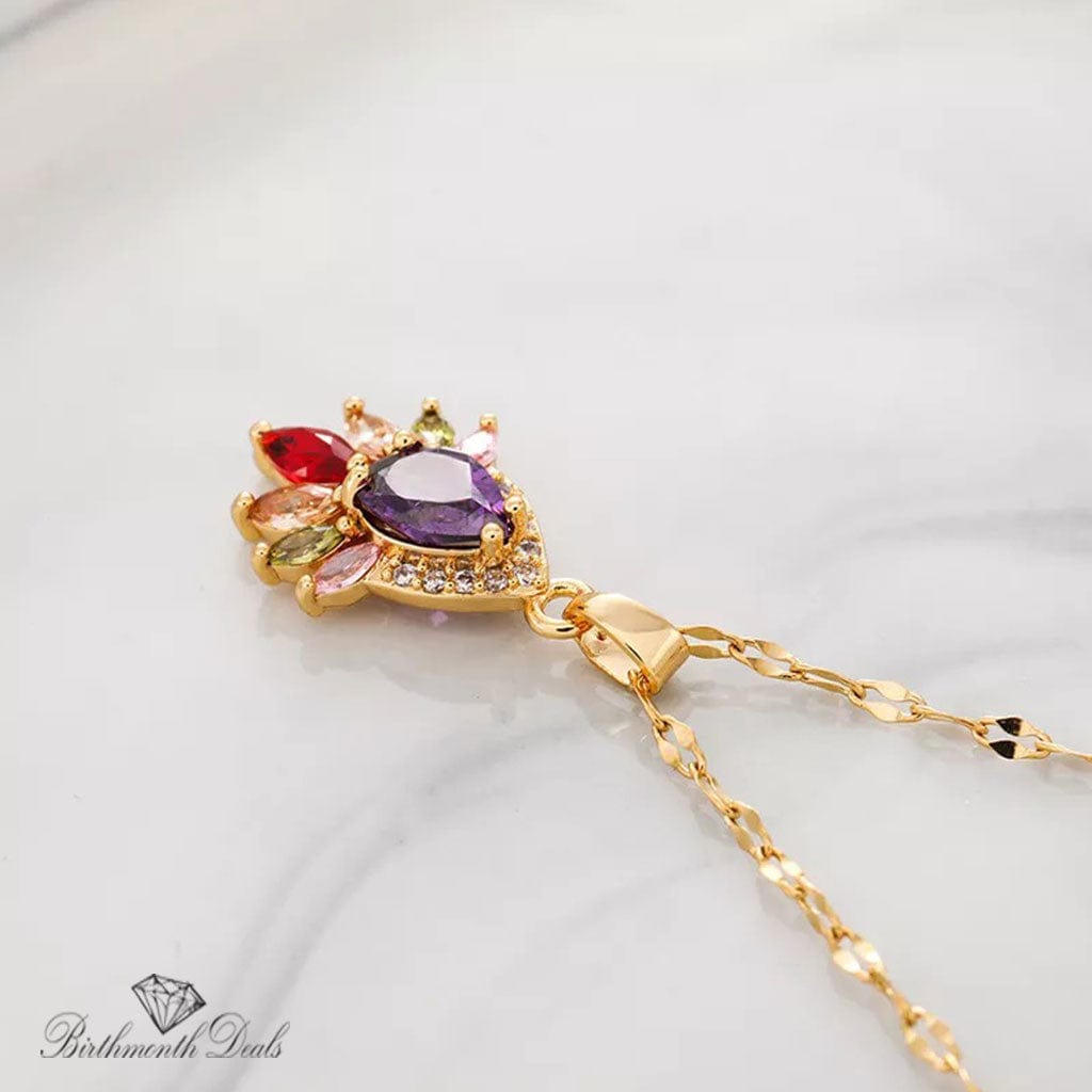 February Amethyst Birthstone Necklace - Birthmonth Deals