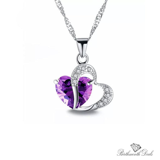 February Amethyst Birthstone Necklace - Birthmonth Deals