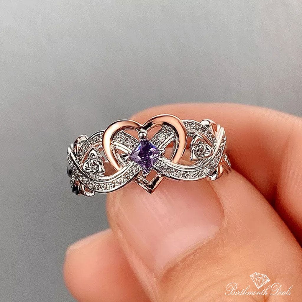 February Amethyst Birthstone Ring-89 - Birthmonth Deals