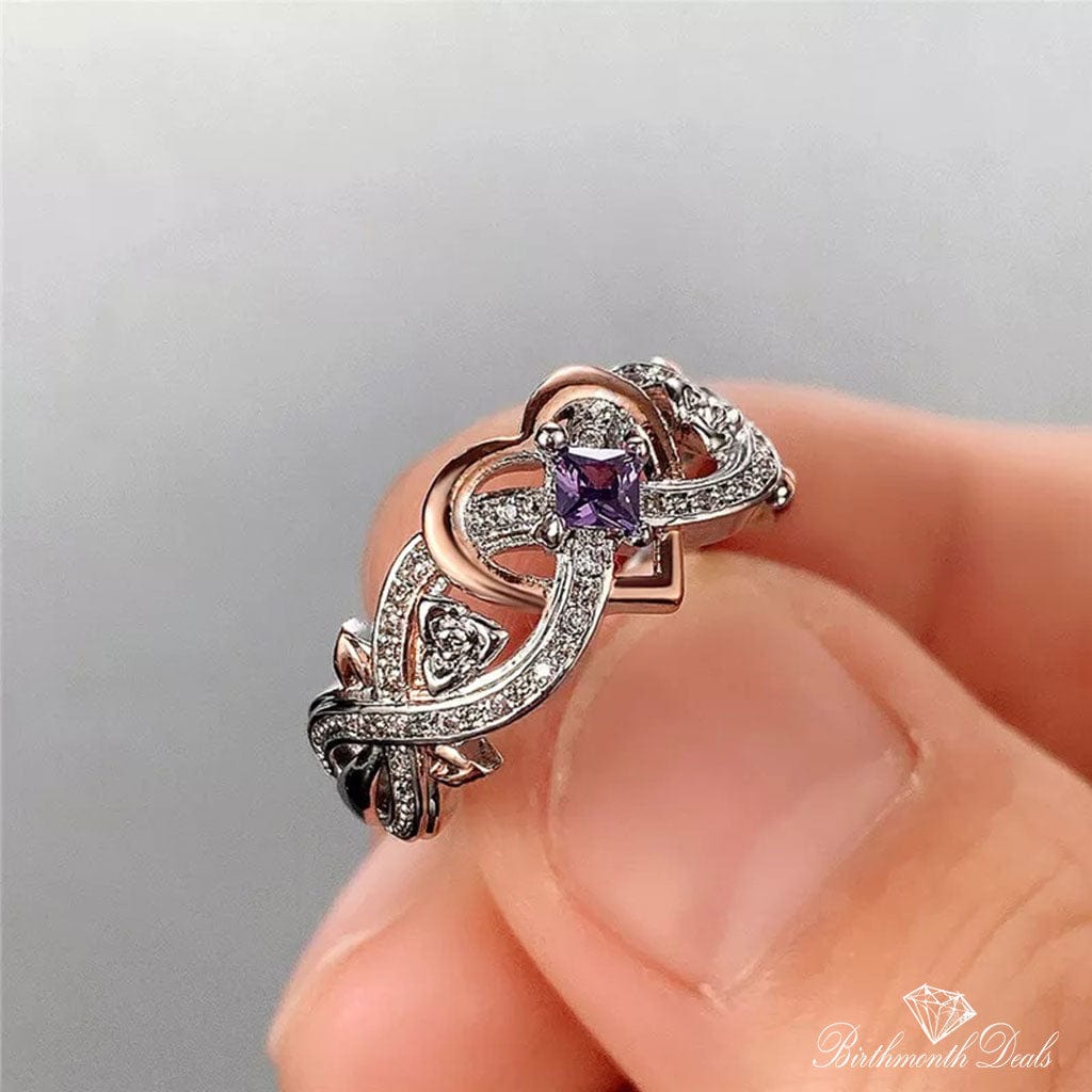 February Amethyst Birthstone Ring-89 - Birthmonth Deals