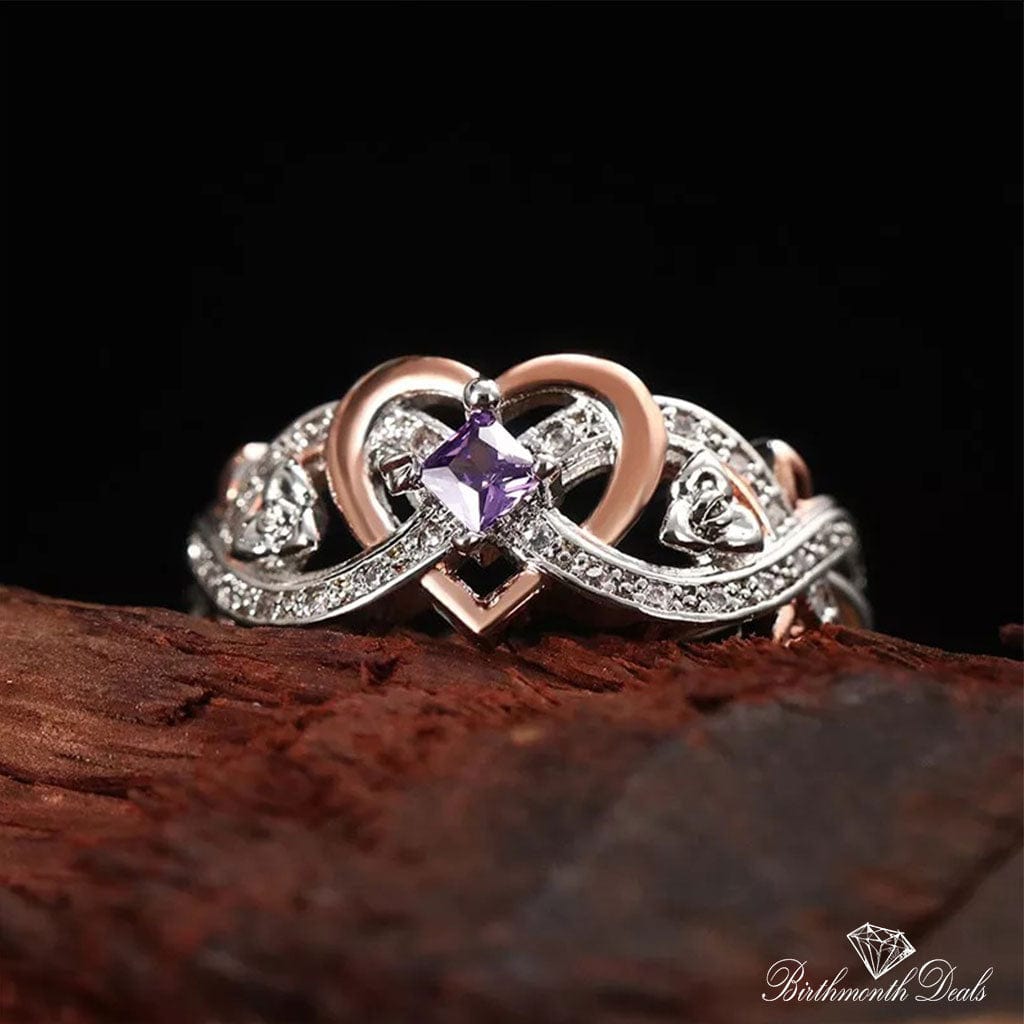 February Amethyst Birthstone Ring-89 - Birthmonth Deals