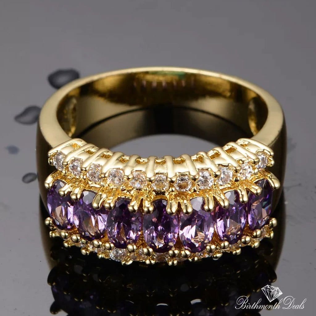 February Amethyst Birthstone Ring - Birthmonth Deals