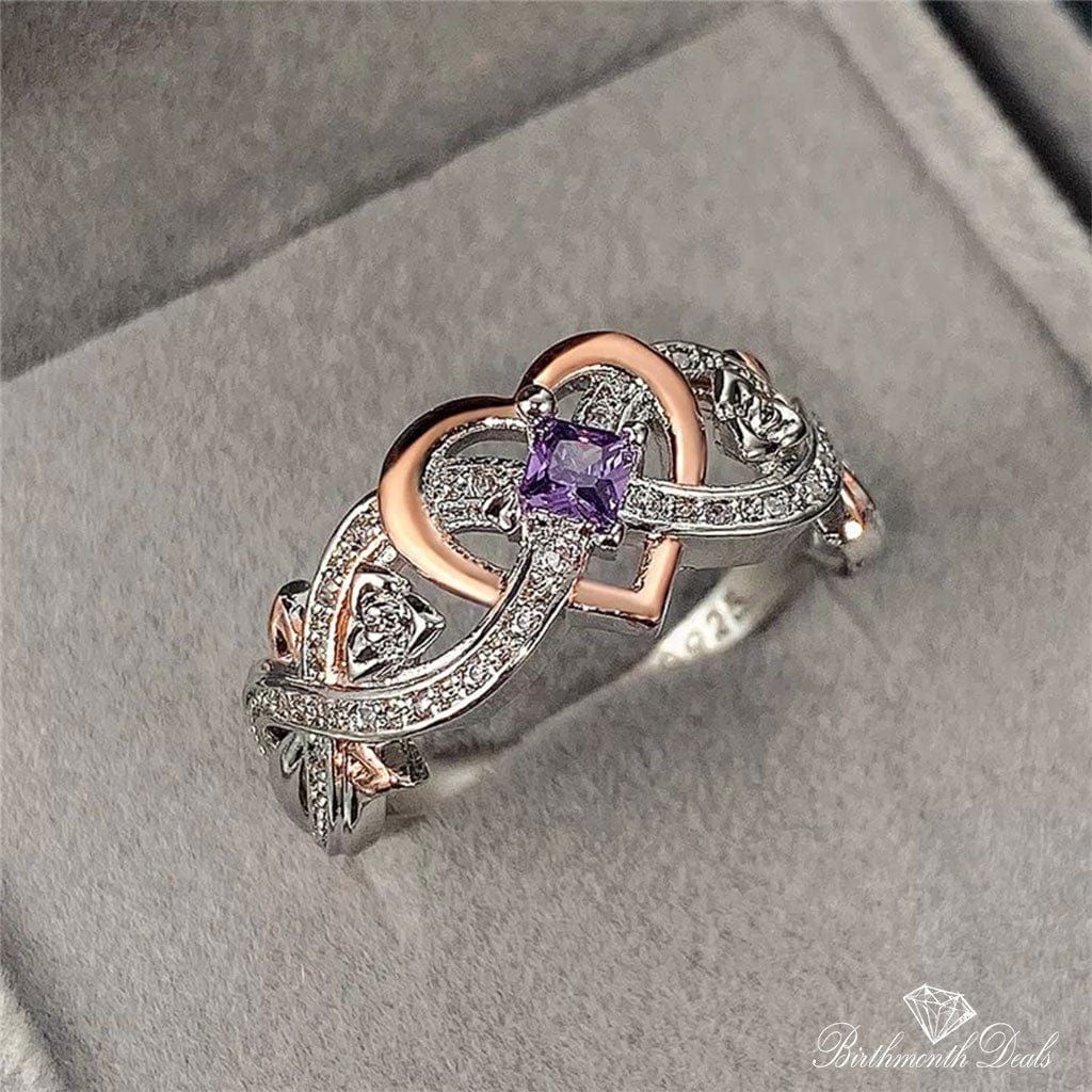 February Amethyst Birthstone Ring-89 - Birthmonth Deals