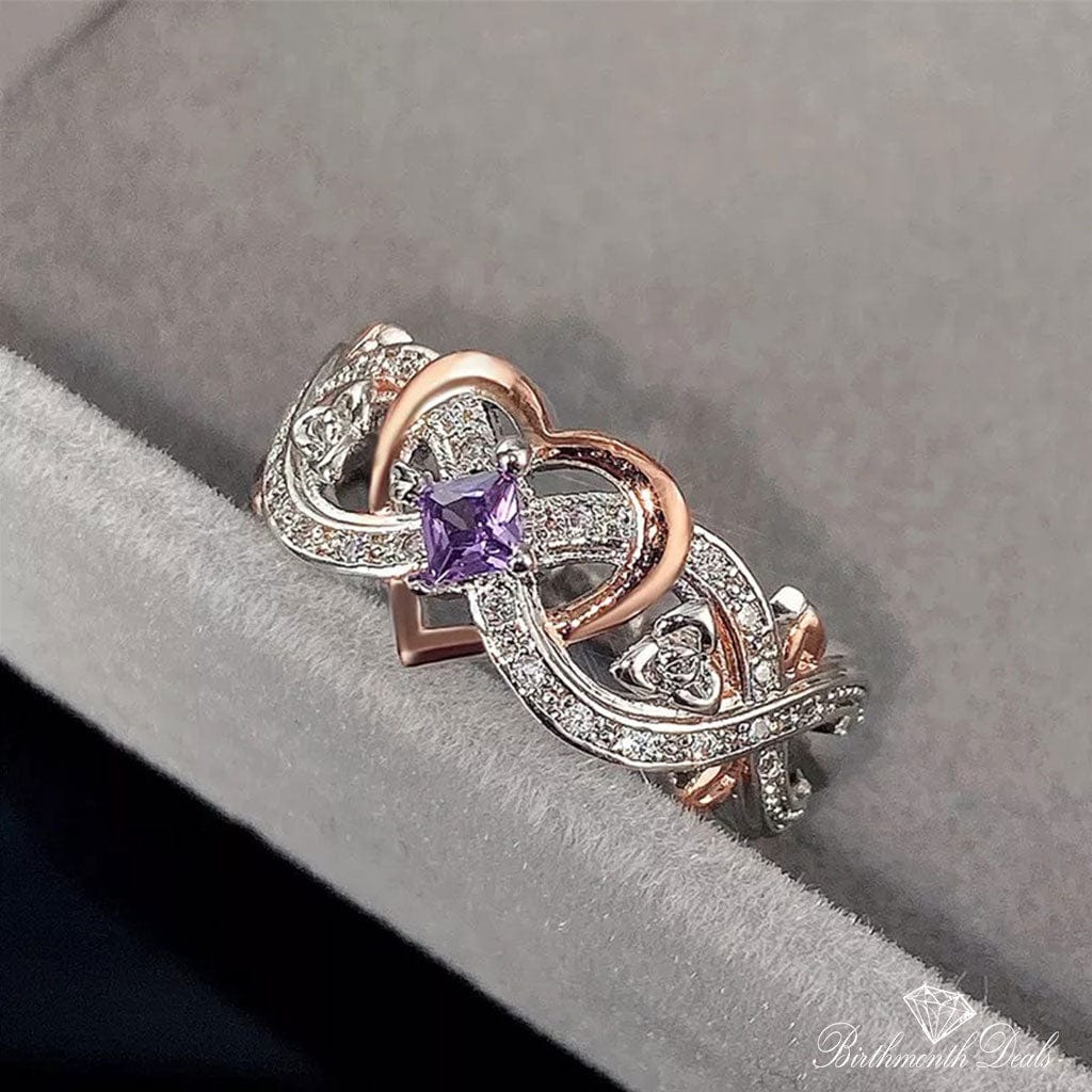 February Amethyst Birthstone Ring-89 - Birthmonth Deals