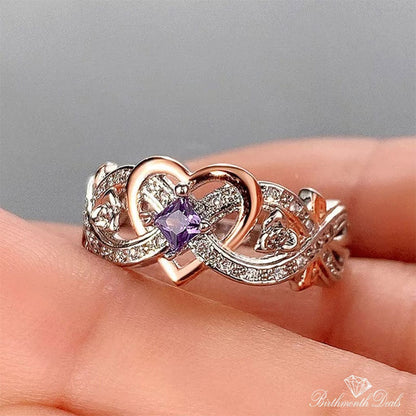 February Amethyst Birthstone Ring-89 - Birthmonth Deals