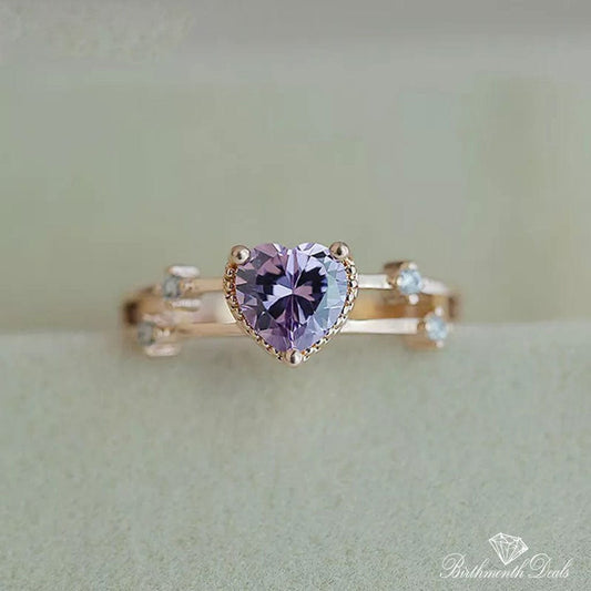 February Amethyst Birthstone Ring - Birthmonth Deals