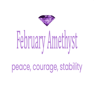 February Amethyst Birthstone Stacking Rings - Birthmonth Deals