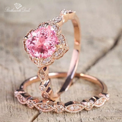 October Pink Tourmaline Birthstone Stacking Ring - Birthmonth Deals