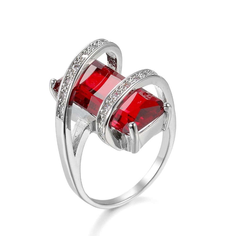 January Garnet Birthstone Ring - Birthmonth Deals