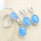 October Blue Opal Birthstone Jewelry Set - Birthmonth Deals