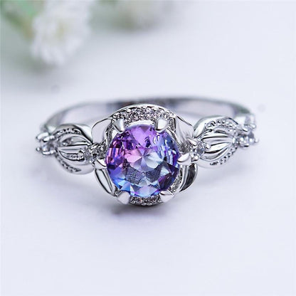 February Amethyst Birthstone Ring - Birthmonth Deals