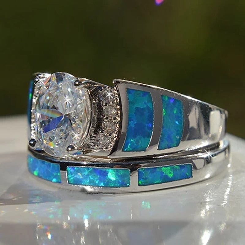 October Opal Birthstone Ring - Birthmonth Deals