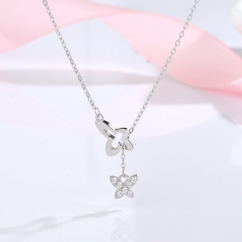 Diamond Butterfly Necklace - Birthmonth Deals