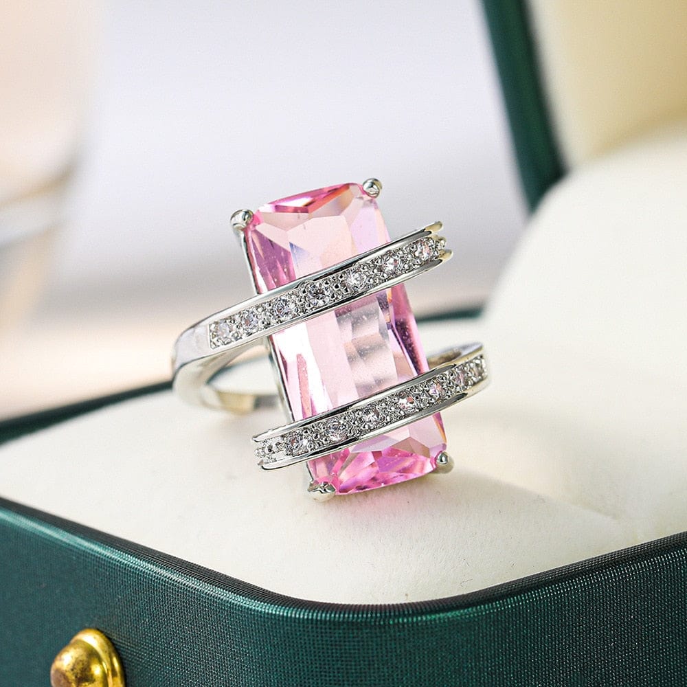 October Pink Tourmaline Birthstone Ring - Birthmonth Deals