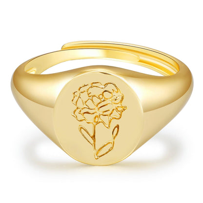 Birth Flower Ring - Birthmonth Deals