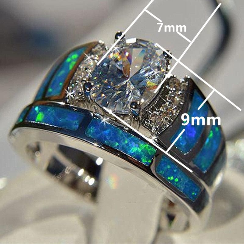 October Opal Birthstone Ring - Birthmonth Deals