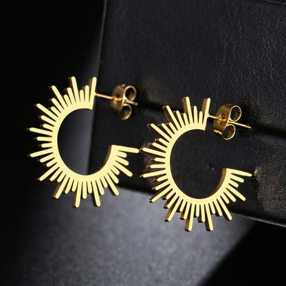 Half Spiked Earrings - Birthmonth Deals