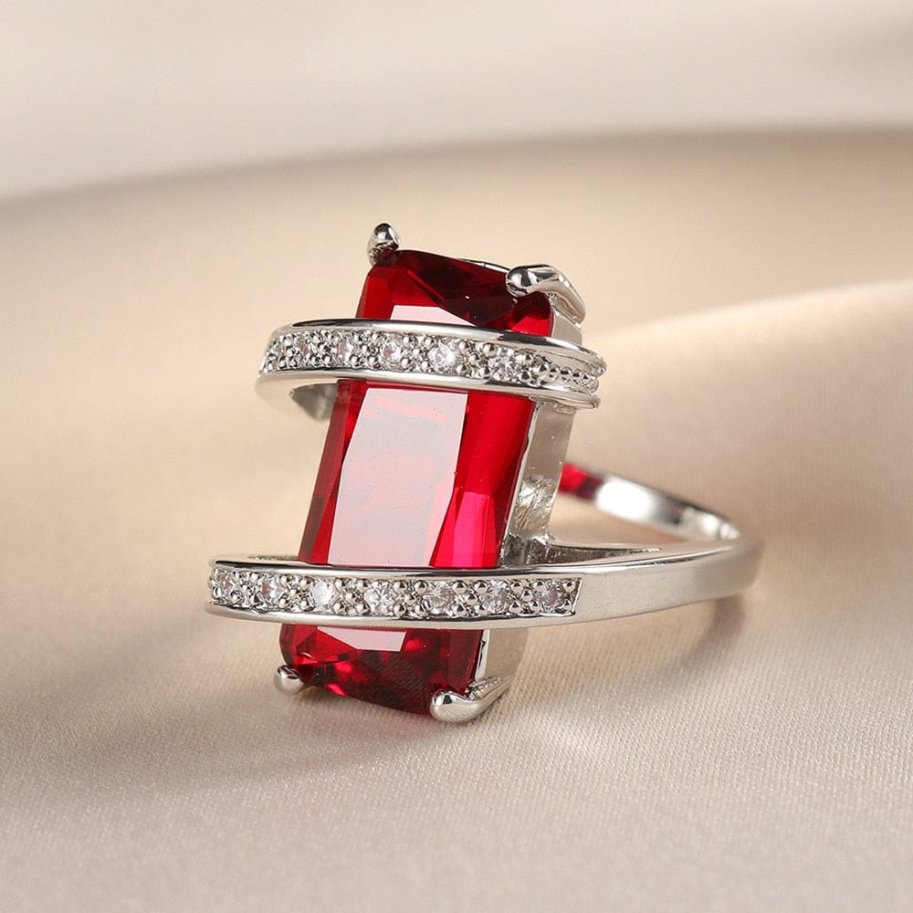 January Garnet Birthstone Ring - Birthmonth Deals