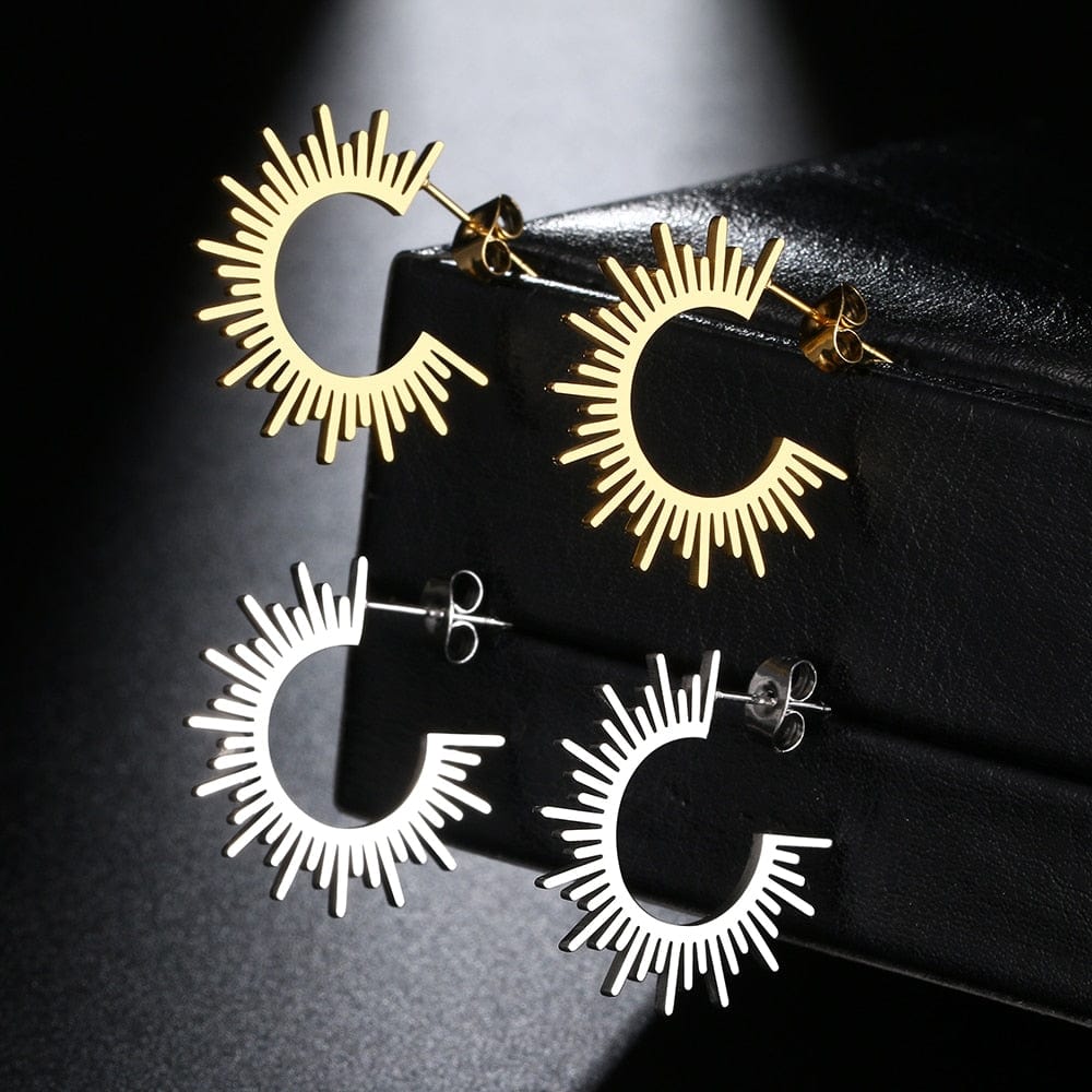 Half Spiked Earrings - Birthmonth Deals