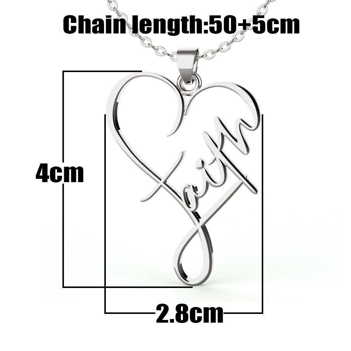 Heart Faith Necklace - Birthmonth Deals