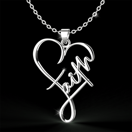 Heart Faith Necklace - Birthmonth Deals