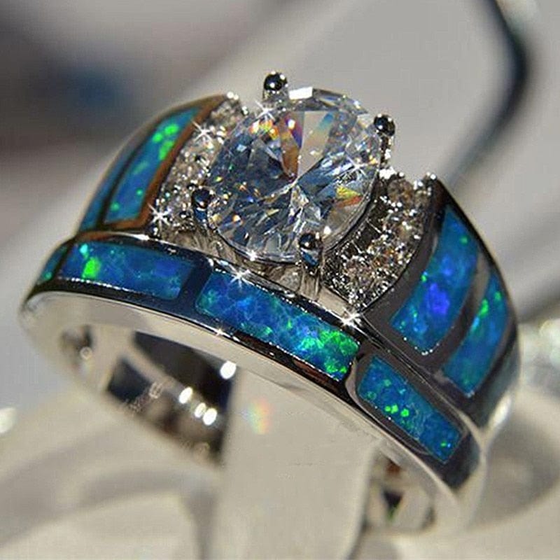 October Opal Birthstone Ring - Birthmonth Deals