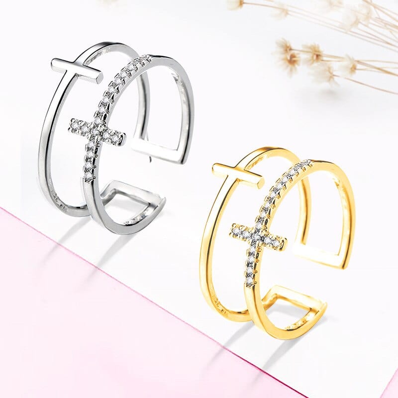 Double Cross Rings - Birthmonth Deals