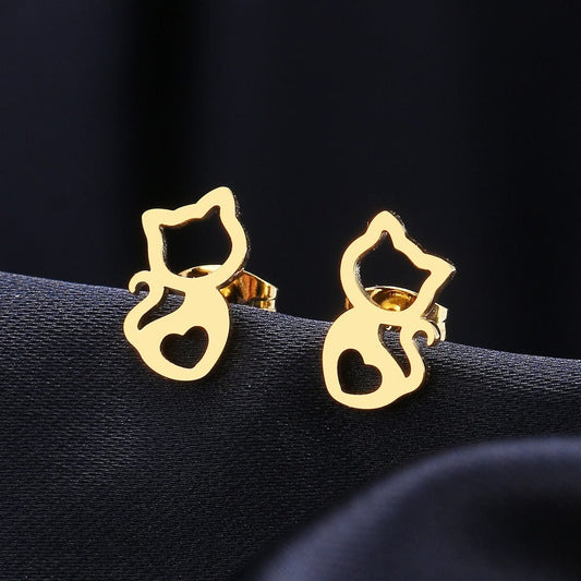 Cat Heart Earrings - Birthmonth Deals