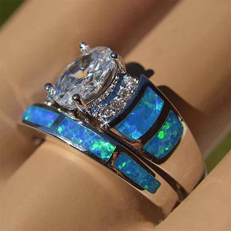 October Opal Birthstone Ring - Birthmonth Deals